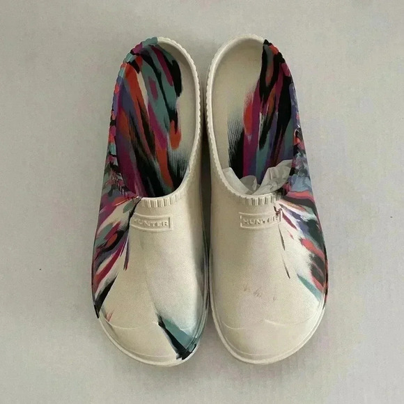HUNTER White In/Out Bloom Clogs Slip-on Algae Foam Size 12 main image 15